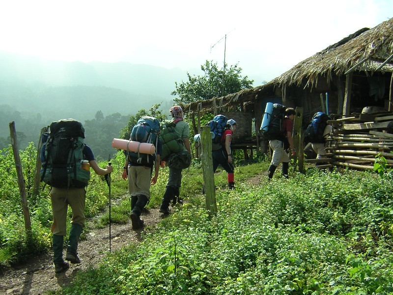 hiking_into_karen_village