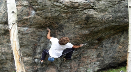 Lynn Hill on a Bouldering Excursion to Redcliff