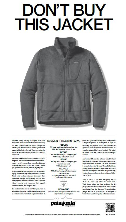 Don T Buy This Jacket Black Friday And The New York Times Patagonia