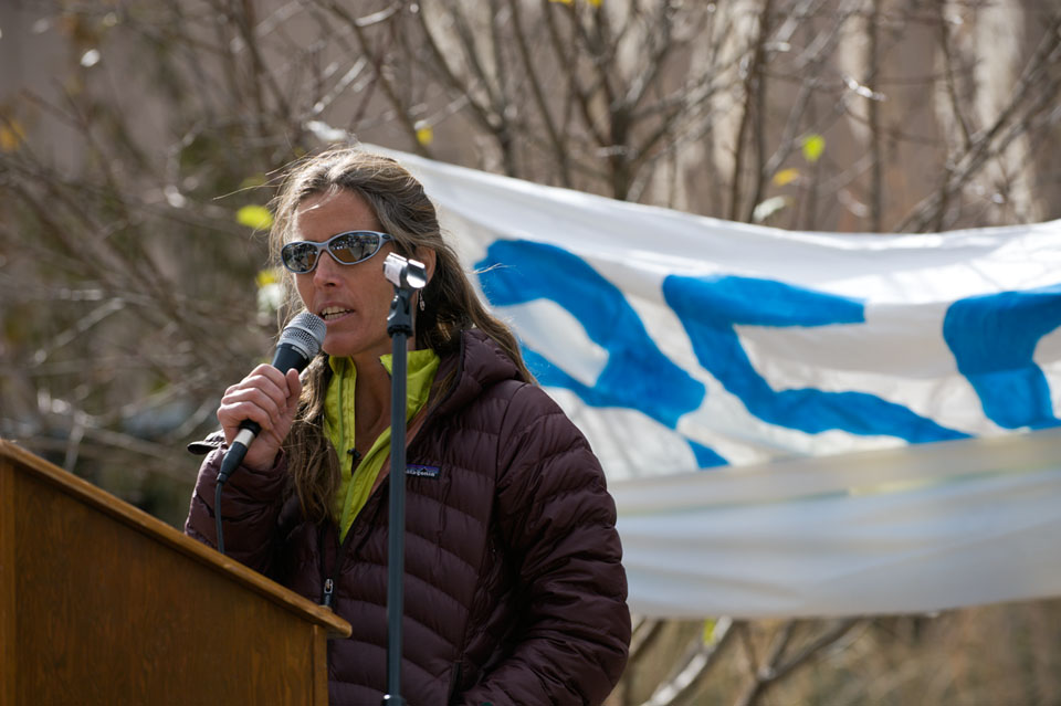 Speaking at City Hall