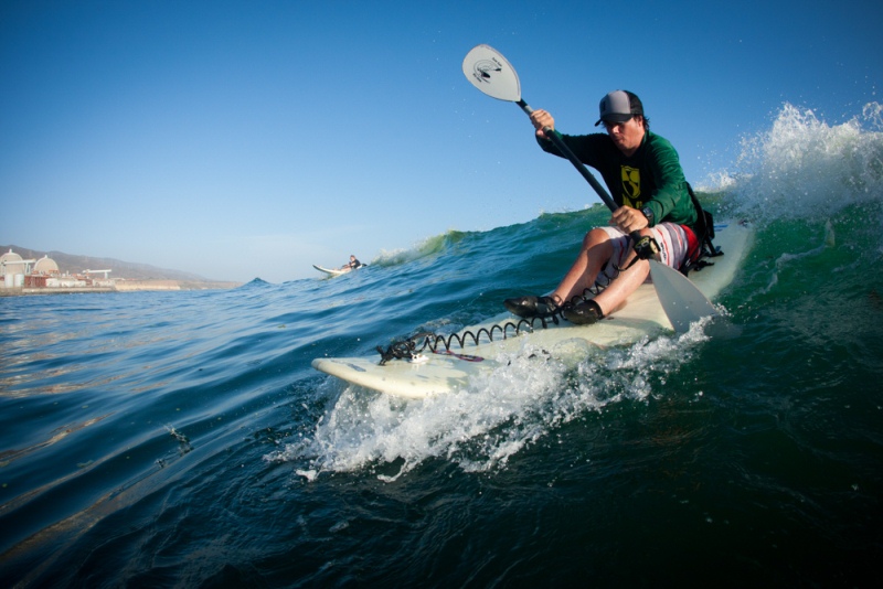 Roy surfing