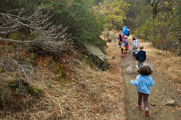 Kids on trail berryessa