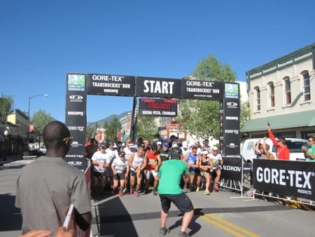 Krissy Moehl and Ellen Parker at the TransRockies Run