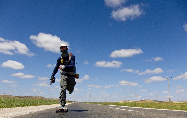George Hanbury silhouette brink Meet the Long-Distance Longboarders Skating through Morocco - Patagonia