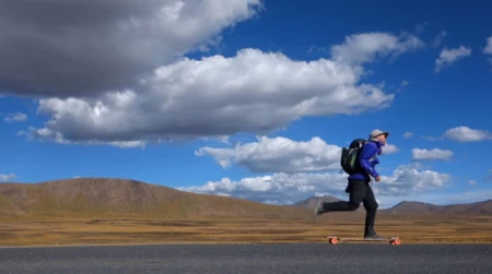 A Solo Journey Skateboarding Through Tibet