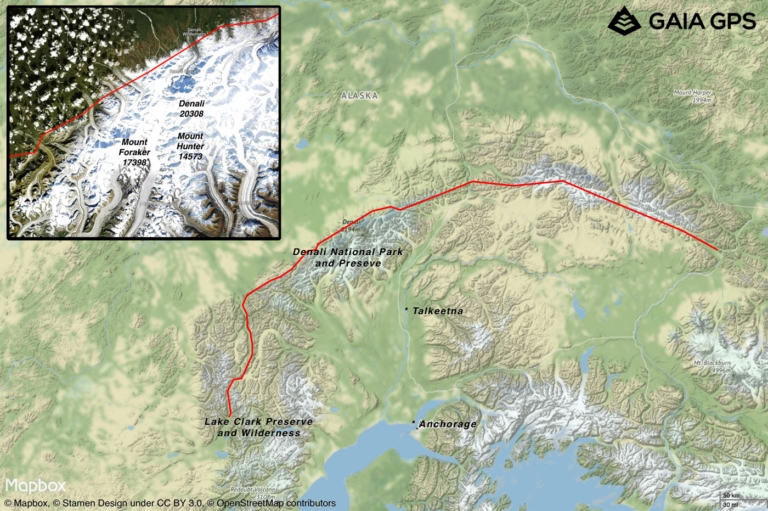 Map courtesy of Gaia GPS.