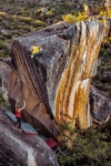 Can a boulder be more beautiful? Like a painting and a painter, Alex and the Finnish Line were the perfect pair on this masterpiece. Photo: Ken Etzel