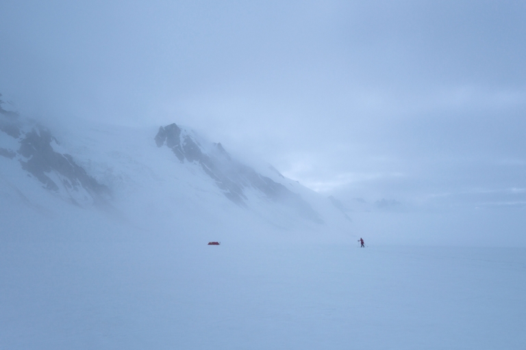 Crossing a Glacier in Wrangell–St. Elias National Park on Skis