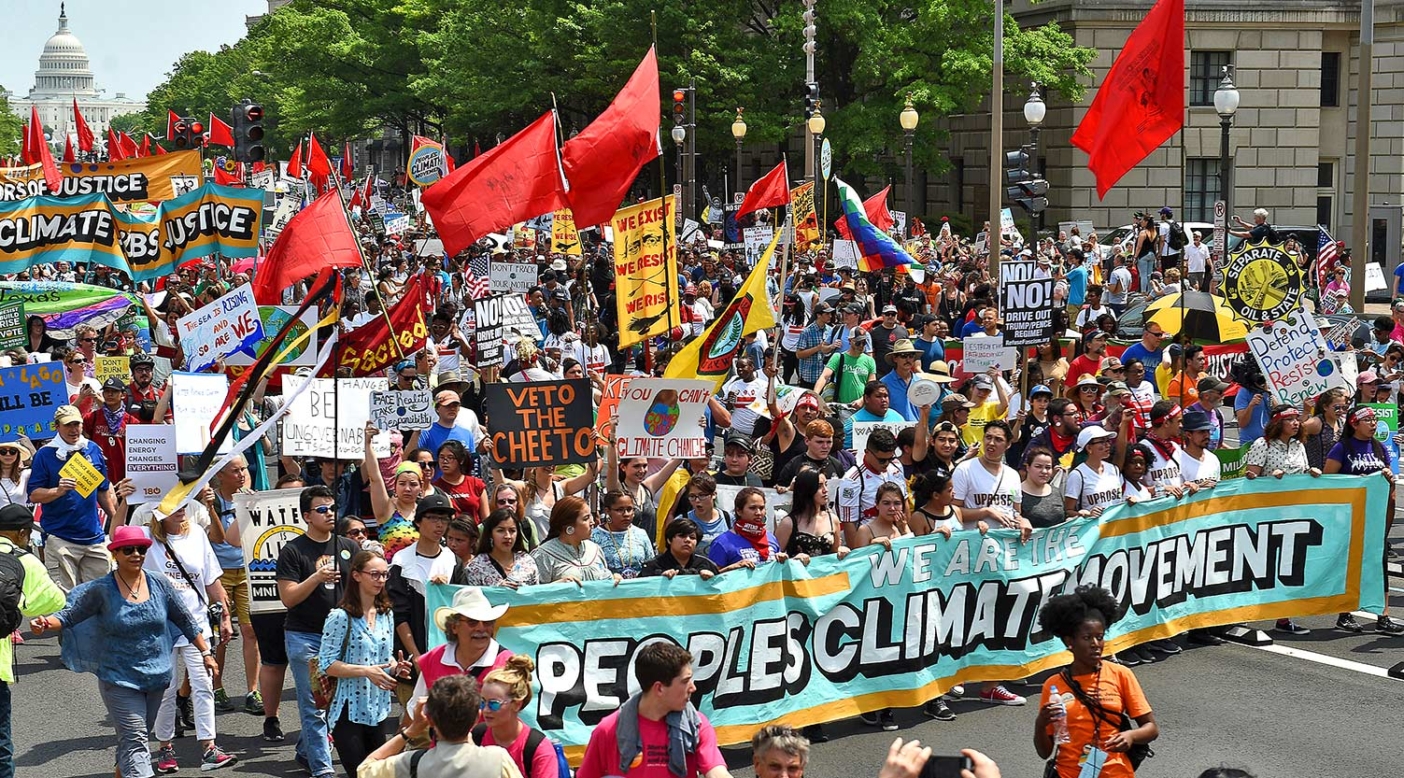 Tens of thousands protest the Trump administration’s assault on the environment at the People’s Climate March in Washington, D.C. Photo: Astrid Riecken
