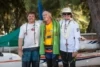 Three generations of canoe-sailing Becks. Nick, in the center, is flanked by grandson Braden (left) and son Hobey (right). Photo: ©Holopuni Va‘a, by Wim Lippens