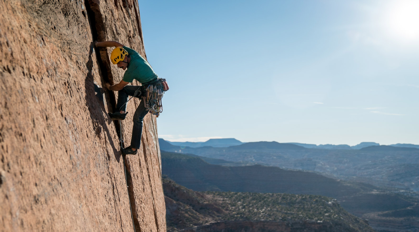 “Somehow, the desert would always remain in the recesses of my mind—that project I’d get to the next season, that crack we scoped that we needed to get anchors on or sometimes just that meditation and erasing of anything from the past or present.” -Luke Mehall, The Desert. Photo: Greg Cairns