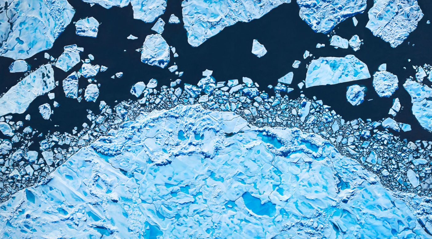 Zaria Forman
Lincoln Sea, Greenland,
82° 32' 30.3036