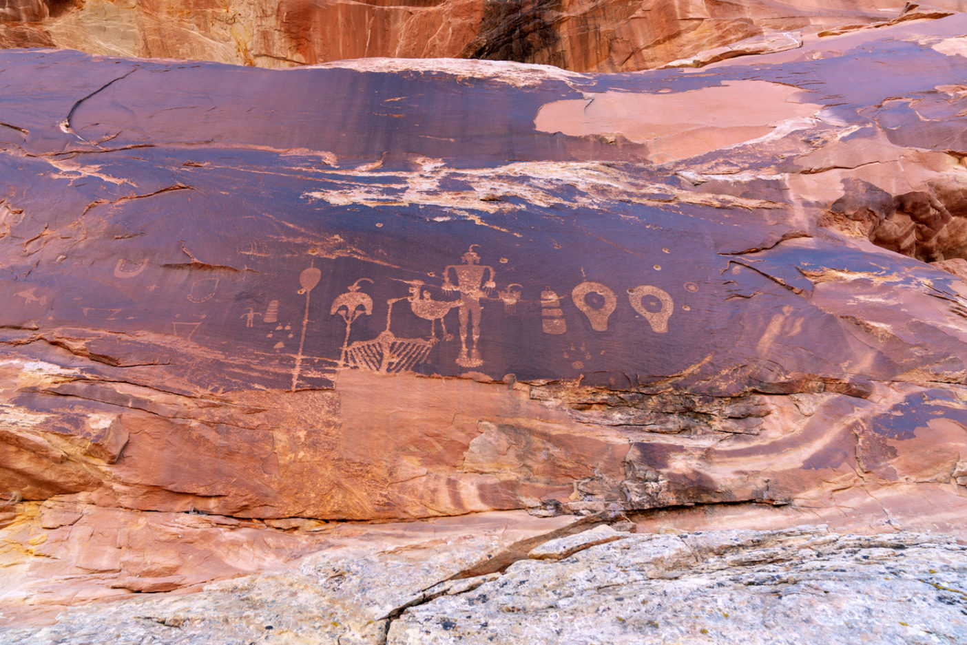 A sacred panel that has been marred by bullet holes. There are more than 100,000 cultural sites in Bears Ears. The region was recently named one of the most endangered cultural heritage sites in the world. Photo: Michael Estrada