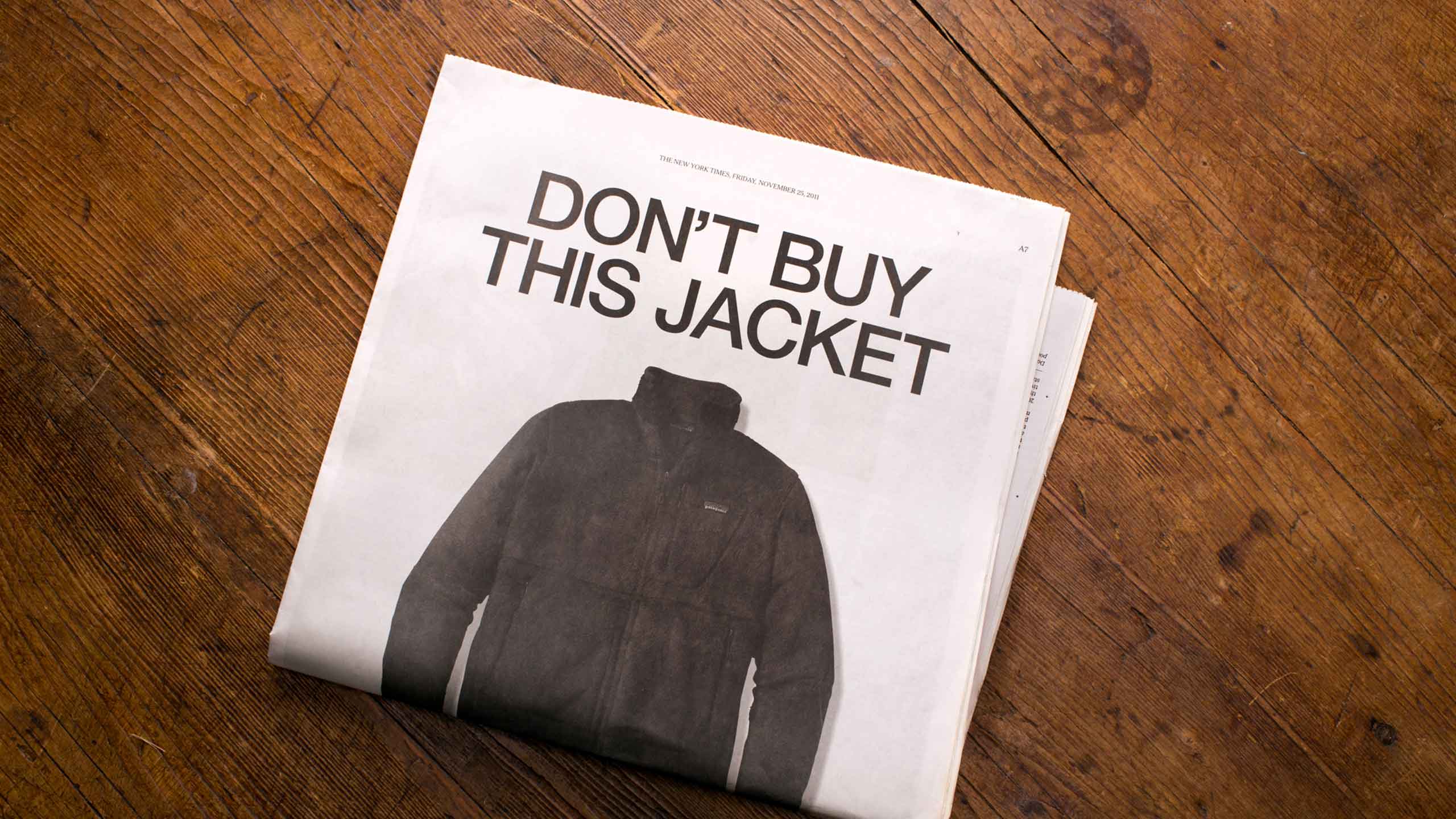 不要買這件夾克，黑色星期五和紐約時報