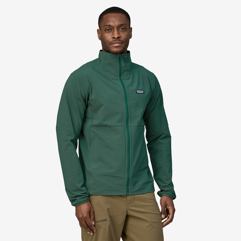 Patagonia Men's Isthmus Utility Transitional Jacket in Nouveau Green, Large - Outdoor Jackets - Recycled Nylon/Recycled Polyester/Nylon