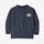 Baby Lightweight Crew Sweatshirt - Live Simply Whale Patch: New Navy (LWNE) (60975)