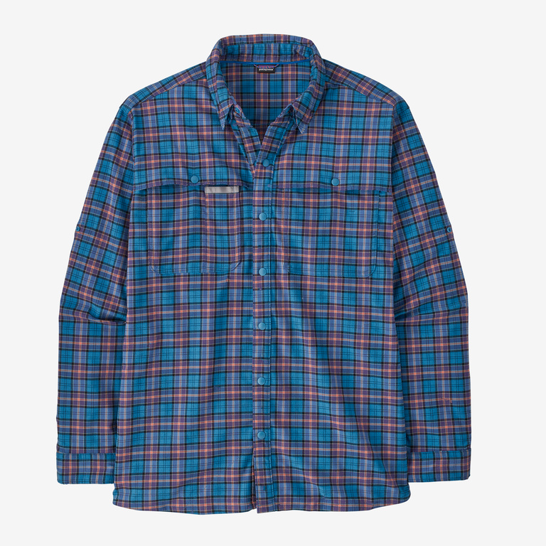 Patagonia Early Rise Stretch Shirt - Men's On The Fly / Anacapa Blue M