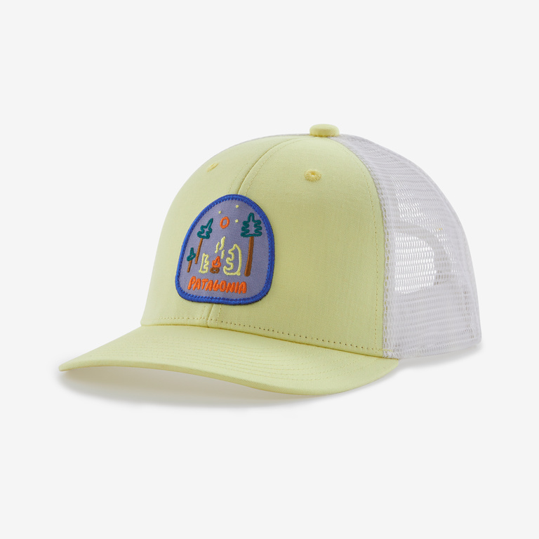 Patagonia - Kids Trucker Hat - Camp with Friends: Isla Yellow