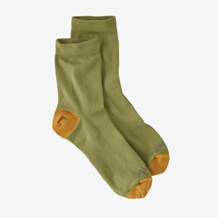 Patagonia Ultralightweight Daily 3/4 Crew Socks in Buckhorn Green, Large - Recycled Polyester/Nylon/Polyester