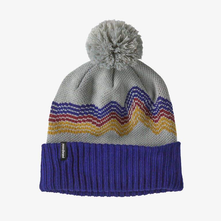 Patagonia Powder Town Beanie in Sleet Green - Winter Beanies - Recycled Polyester/Nylon/Polyester