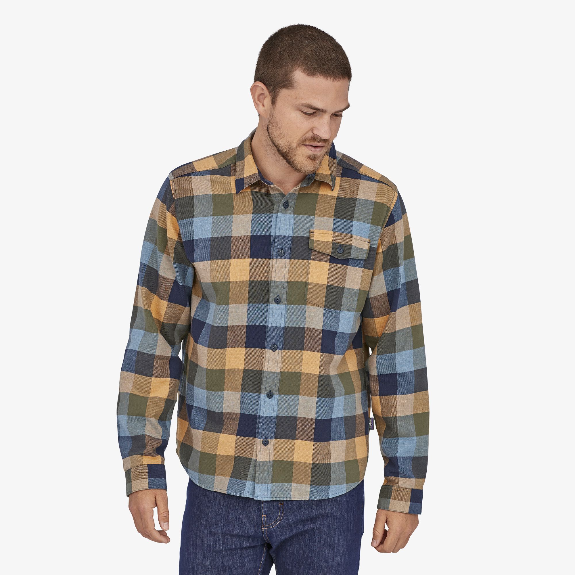 Patagonia Men's Long-Sleeved Lightweight Fjord Flannel Shirt