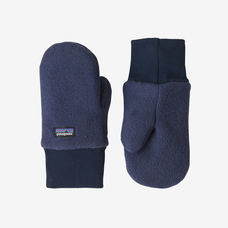 Patagonia Baby Pita Pocket Mittens in New Navy, 0-3 Months - Recycled Polyester/Nylon/Polyester