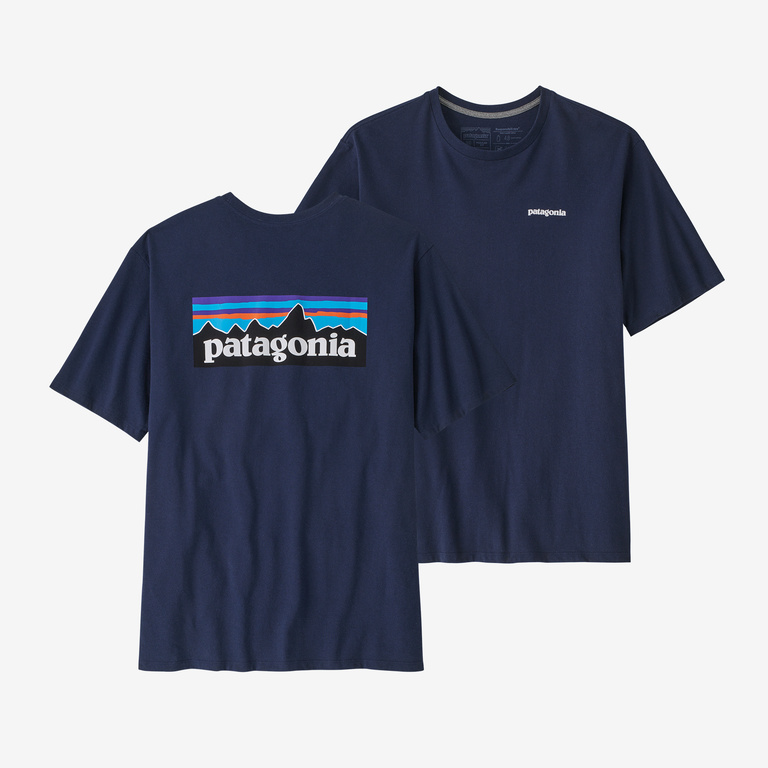 Patagonia Men's P-6 Logo Responsibili-Tee - Classic Navy,XS