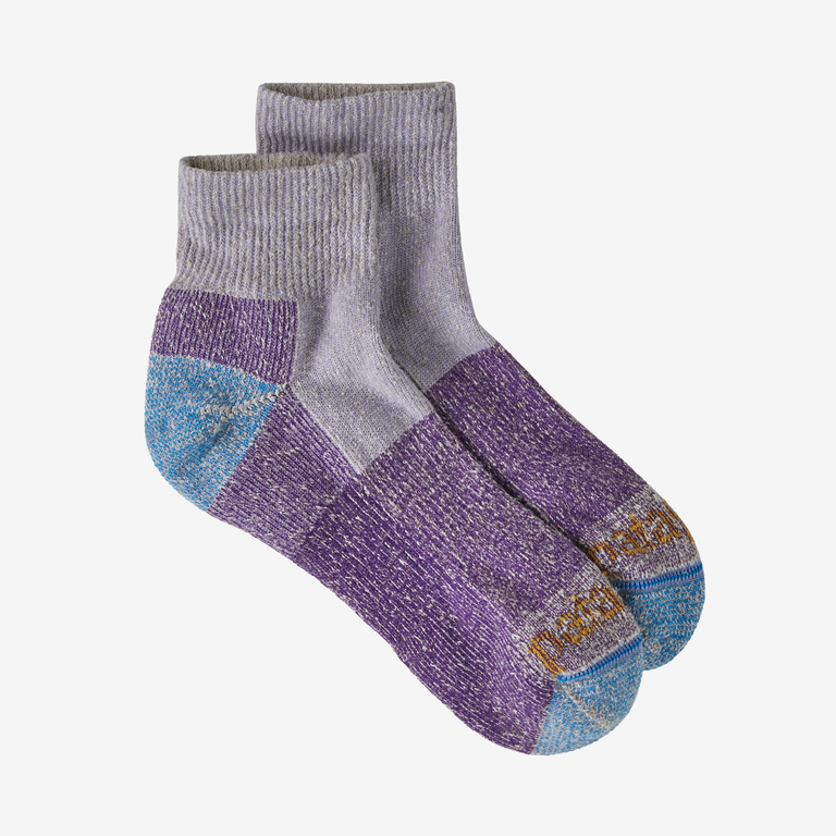 Patagonia Hemp Quarter Socks in Purple, Large - Hiking & Running Socks - Hemp/Recycled Cotton/Recycled Polyester