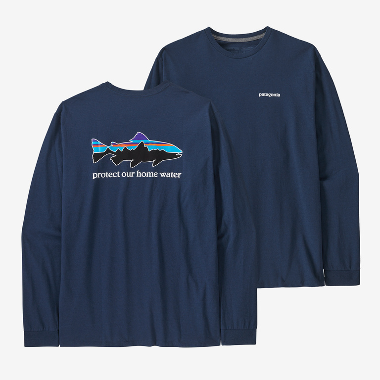 Patagonia Men's Long-Sleeved Home Water Trout Responsibili-Tee Lagom Blue / M
