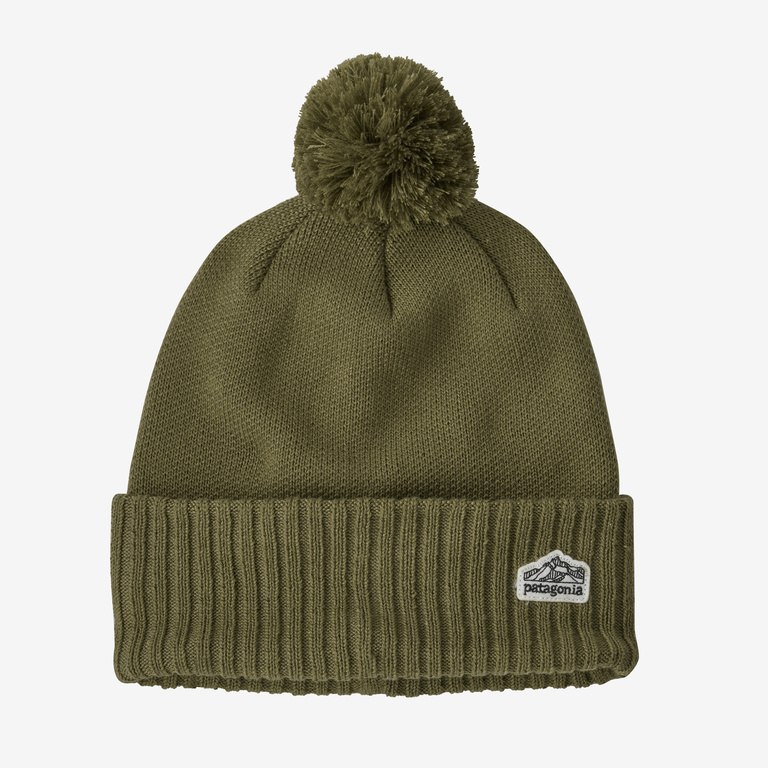 Patagonia Powder Town Beanie in Wyoming Green - Winter Beanies - Recycled Polyester/Nylon/Polyester