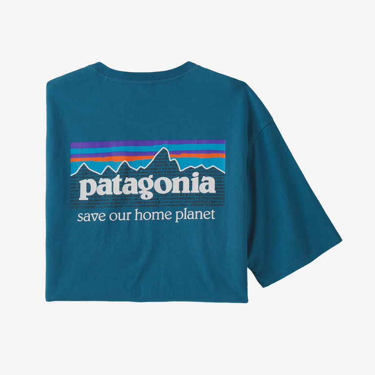 Patagonia P-6 Mission Organic T-Shirt - Men's Wavy Blue, XS