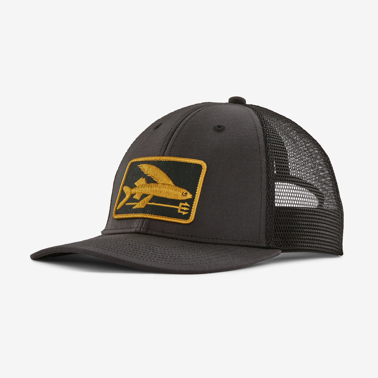 Patagonia Flying Fish LoPro Trucker Hat - Flying Fish Fork: Ink Black / One Size | Half-Moon Outfitters
