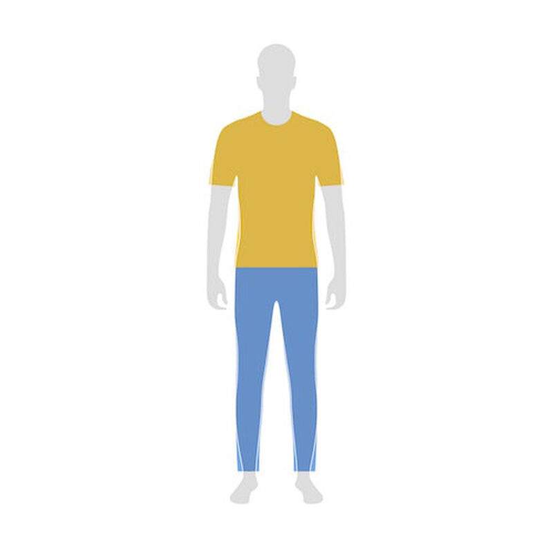 Graphic of person in slim fit clothes.