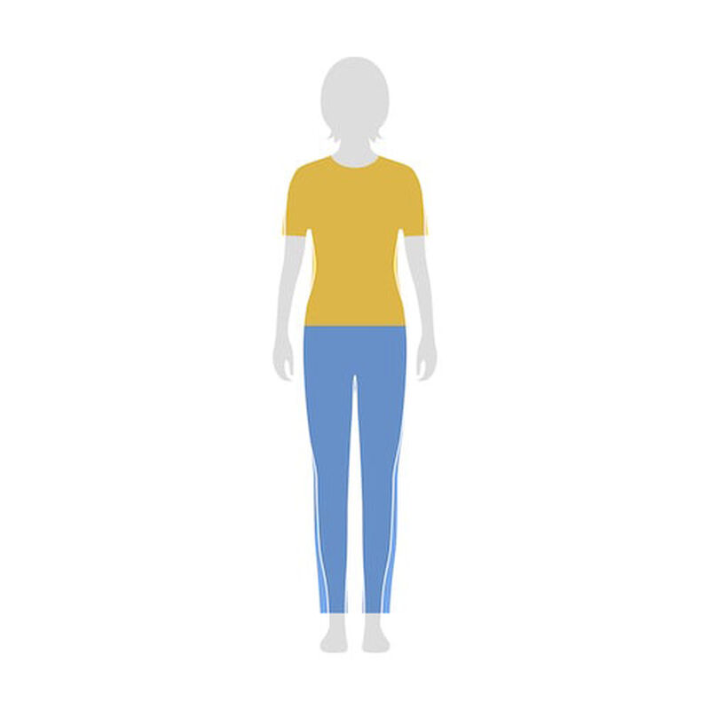 Graphic of person in slim fit clothes.