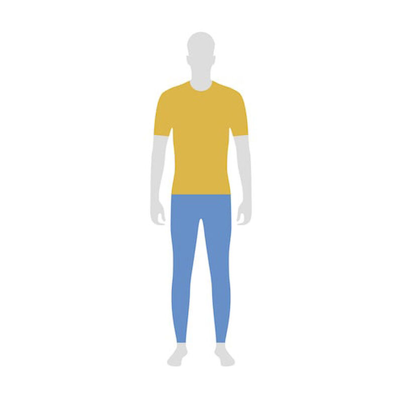 Graphic of person in formfitting clothes.