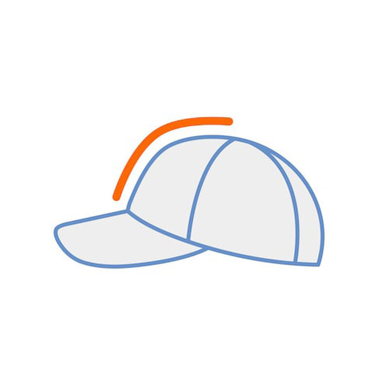 Graphic of a mid crown hat.